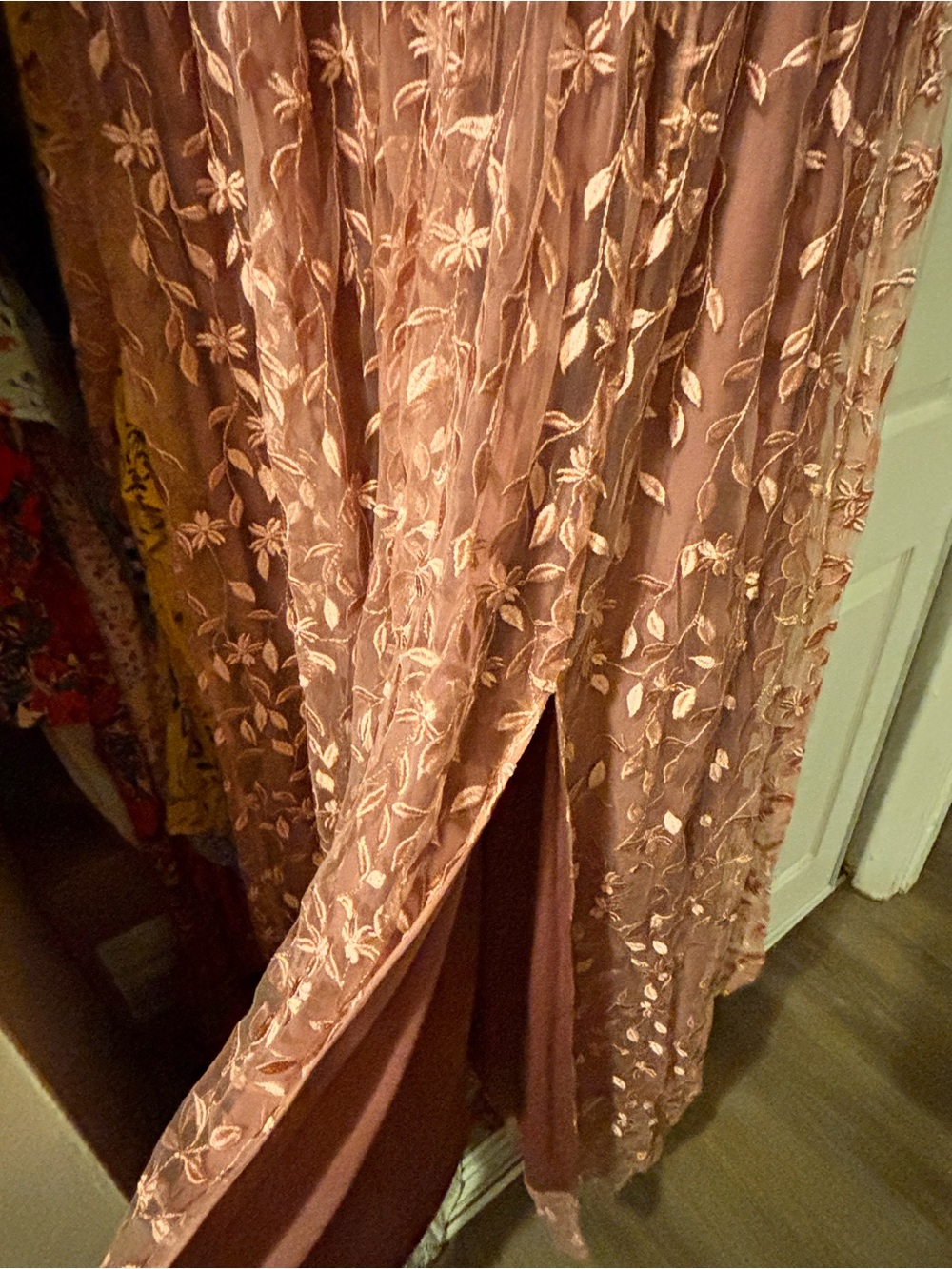 Baltic Born Dusty Rose Embroidered Floral Maxi Dress - Picture 6 of 10